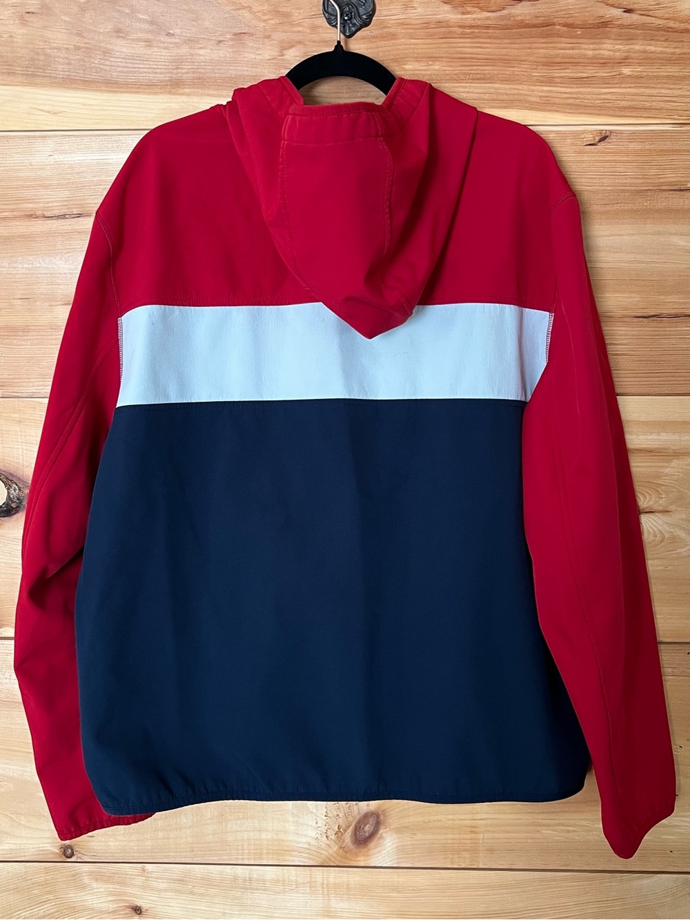 Tommy Hilfiger Red/Wht/Navy Colorblock Lightweight Softshell Performance Jacket - Picture 13 of 14